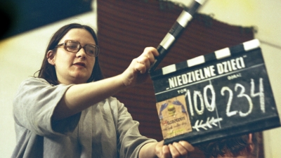 Agnieszka Holland na planie filmu "Niedzielne dzieci", 1976, fot. Polfilm/Eastnews